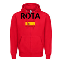 Red rota spain spanish flag city vacation travel gift pullover hoodie Zipper Hoodie - maiPhamDesign