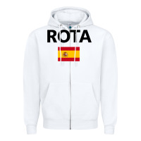 White rota spain spanish flag city vacation travel gift pullover hoodie Zipper Hoodie - maiPhamDesign