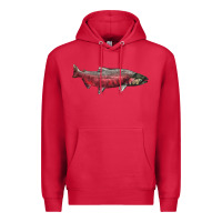 Cardinal Chinook Salmon Fish Illustrations Premium Hoodie - LillyAllenDesigns
