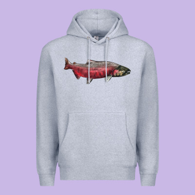 Chinook Salmon Fish Illustrations Premium Hoodie Designed By Lillyallendesigns