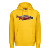 Lemon Chinook Salmon Fish Illustrations Premium Hoodie - LillyAllenDesigns