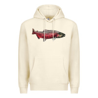 Sandshell Chinook Salmon Fish Illustrations Premium Hoodie - LillyAllenDesigns