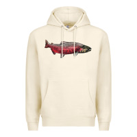 Tofu Chinook Salmon Fish Illustrations Premium Hoodie - LillyAllenDesigns