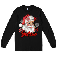 Black santa believe Long Sleeve Tee - RanaPortraitStore