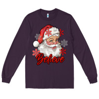 Plum santa believe Long Sleeve Tee - RanaPortraitStore