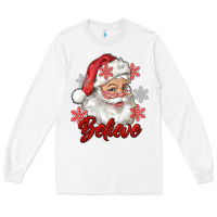 White santa believe Long Sleeve Tee - RanaPortraitStore