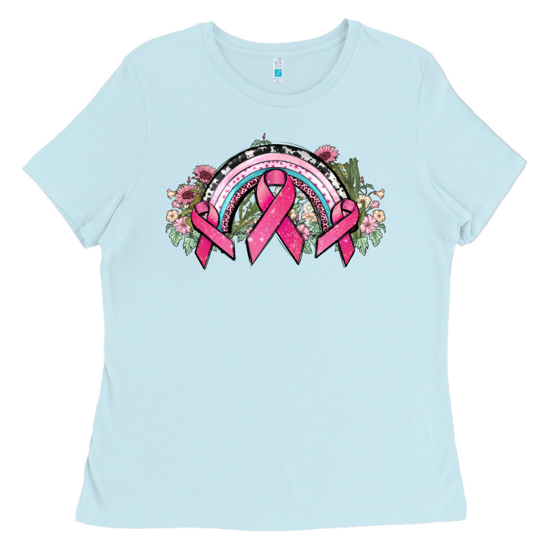 Cancer Ribbon Rainbow Cancer Awareness Ladies Tee by HowdyJamesFarm | Teevron