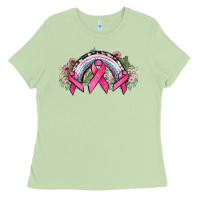 Matcha Cancer ribbon rainbow Cancer Awareness Ladies Tee - HowdyJamesFarm