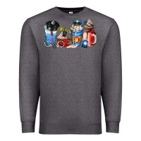 Charcoal Heather police coffee cup Premium Sweatshirt - AdoDesignShop