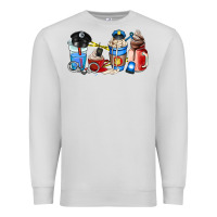 Dove Grey police coffee cup Premium Sweatshirt - AdoDesignShop