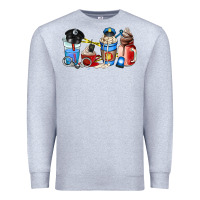 Heather Grey police coffee cup Premium Sweatshirt - AdoDesignShop