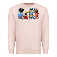 Pale Pink police coffee cup Premium Sweatshirt - AdoDesignShop