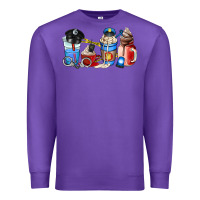 Purple police coffee cup Premium Sweatshirt - AdoDesignShop