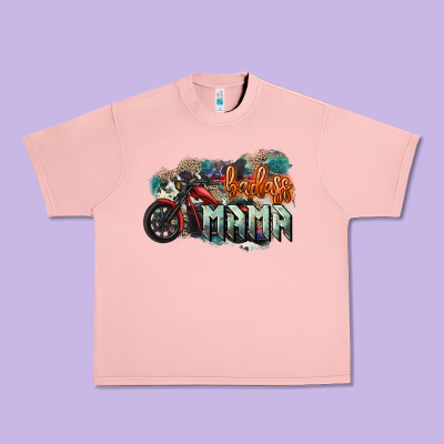 Badass Mama Motorcycle Mother's Day Urban Heavy Tee Designed By Howdyjamesfarm