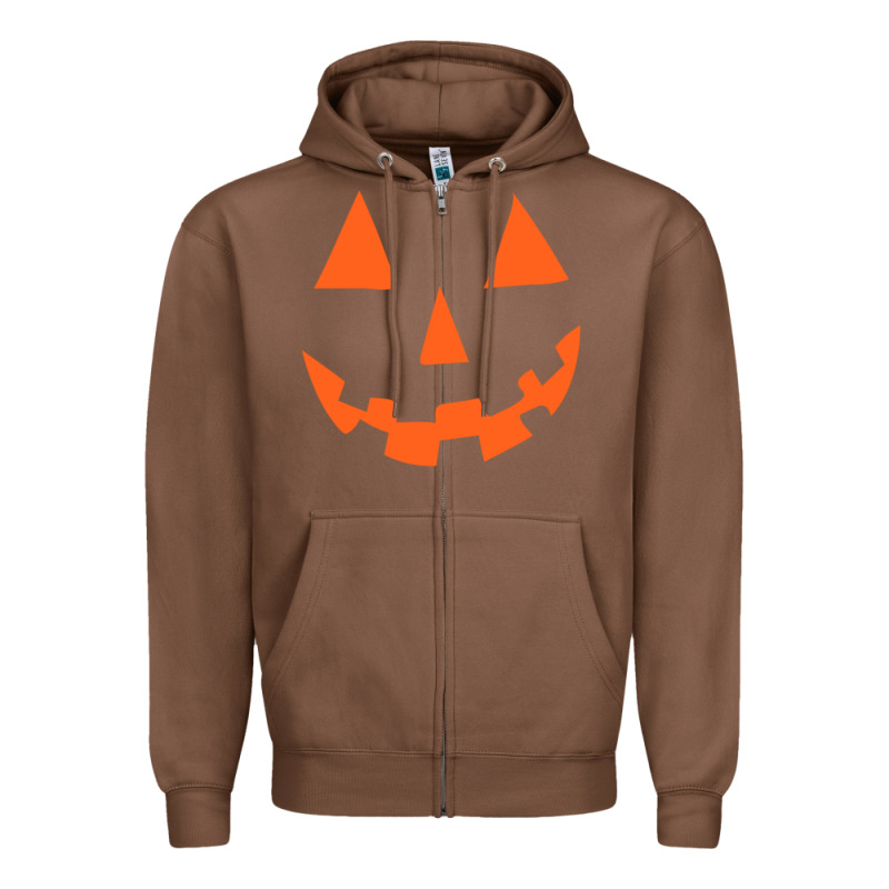 Halloween Pumpkin Face Gift Creepy Spooky Horror Zipper Hoodie by maiPhamDesign | Teevron