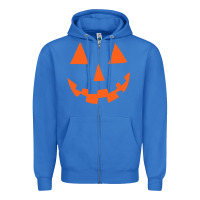 True Royal Halloween Pumpkin Face Gift Creepy Spooky Horror Zipper Hoodie - maiPhamDesign