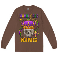 Chestnut Skull Mardi Gras king Long Sleeve Tee - FaDigitalArtStudio