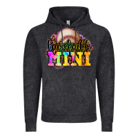 Vintage Black baseball mini Vintage Hoodie - OliviaCreatesArt