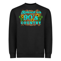 Black raised 90's country cactus sunflower's Heavyweight Sweatshirt - Artiststas
