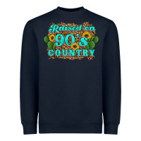 Navy raised 90's country cactus sunflower's Heavyweight Sweatshirt - Artiststas
