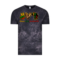 Cloud Black Peace love Juneteenth Vintage Tee - HowdyJamesFarm