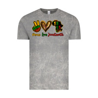 Cloud Rock Peace love Juneteenth Vintage Tee - HowdyJamesFarm