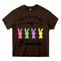 Chocolate Brown Teaching My Favorite Bunny Heavy Core Tee - Bettercallsaul
