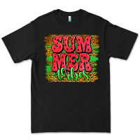 Black summer vibes watermelon leopard background Premium Tee - Jasminsmagicworld