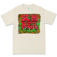 Bone summer vibes watermelon leopard background Premium Tee - Jasminsmagicworld