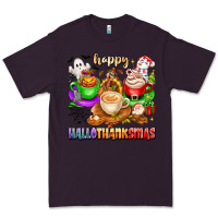 Plum happy hallothanksmas coffee cups with ghost turkey Premium Tee - texasbilliewilder
