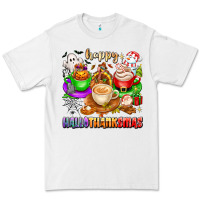 White happy hallothanksmas coffee cups with ghost turkey Premium Tee - texasbilliewilder