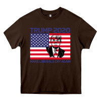 Chocolate Brown Trump 2020 Make Liberals cry Again Heavy Core Tee - Bettercallsaul
