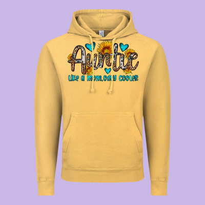 Auntie Like A Mom Only Cooler Vintage Hoodie Designed By Oliviacreatesart