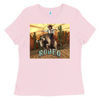 Bubblegum Pink Rodeo Cowboy bullfighter western 20oz skinny Ladies Tee - HowdyJamesFarm