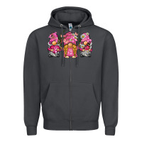 Smoke breast cancer gnome Zipper Hoodie - BarkalooDesign