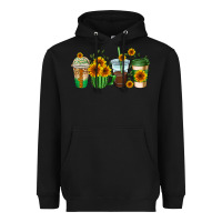 Black sunflowers coffee cups Heavyweight Hoodie - AdoDesignShop