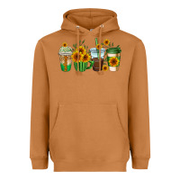 Sunflowers Coffee Cups Heavyweight Hoodie | Teevron