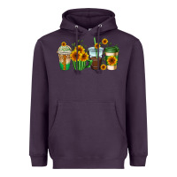 Plum sunflowers coffee cups Heavyweight Hoodie - AdoDesignShop