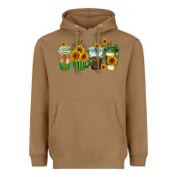Toasted Coconut sunflowers coffee cups Heavyweight Hoodie - AdoDesignShop