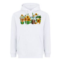 White sunflowers coffee cups Heavyweight Hoodie - AdoDesignShop