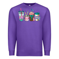 Purple nurse fuel coffee cups Premium Sweatshirt - AdoDesignShop
