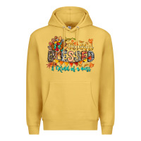 Antique Gold Thankful Blessed Kind Of Mess Premium Hoodie - CowhideDigitalArt