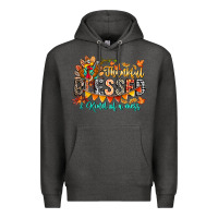 Charcoal Heather Thankful Blessed Kind Of Mess Premium Hoodie - CowhideDigitalArt