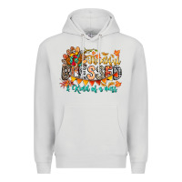 Dove Grey Thankful Blessed Kind Of Mess Premium Hoodie - CowhideDigitalArt