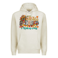 Oatmeal Heather Thankful Blessed Kind Of Mess Premium Hoodie - CowhideDigitalArt