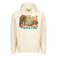 Sandshell Thankful Blessed Kind Of Mess Premium Hoodie - CowhideDigitalArt
