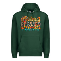 Sports Green Thankful Blessed Kind Of Mess Premium Hoodie - CowhideDigitalArt