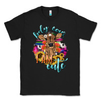 Black Holy cow i am cute baby cow Classic Tee - HowdyJamesFarm