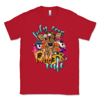 Red Holy cow i am cute baby cow Classic Tee - HowdyJamesFarm