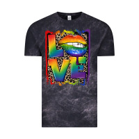 Cloud Black Love pride Vintage Tee - CowGirlArtShop